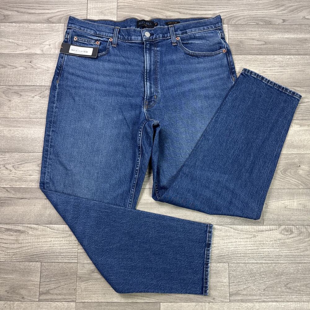 ALEX MILL The Amber Mid Rise Slim Leg Denim Jeans Vintage Dark Indigo sz 33
